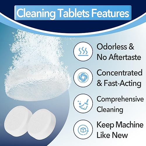 Miniatura 6 de 12 tabletas de limpieza y 2 discos de goma para Breville, discos de limpieza de retrodescarga de 2.126 in para máquinas Breville y Ninja Luxe Cafe