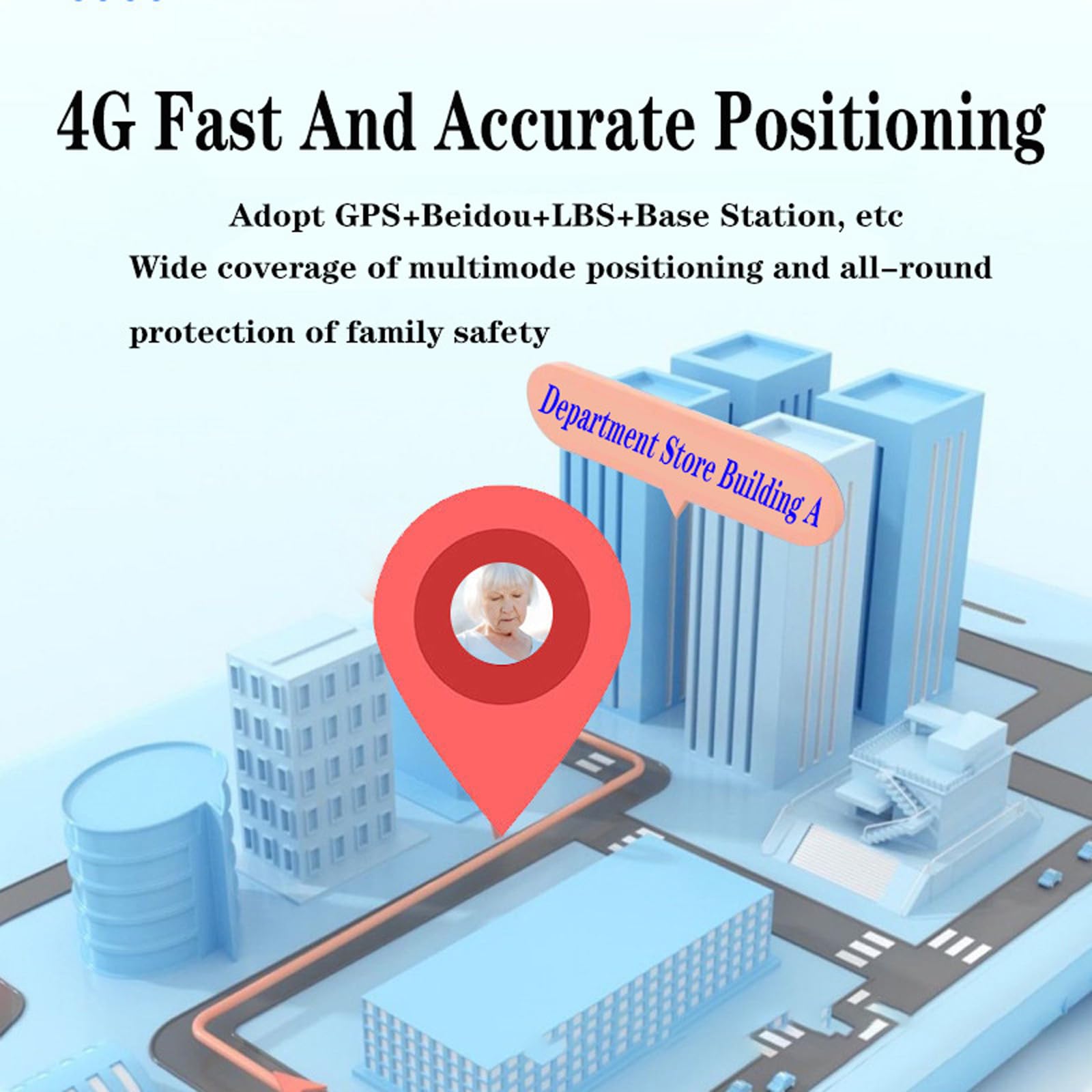 Sistemi Di Allerta Per Anziani, Chiamate Vocali Intelligenti 4G, Rilevamento Cadute, Con Pulsante SOS, Riproduzione Traccia In Tempo Reale, Collana Di Allerta Per Anziani, Per Il Monitoraggio