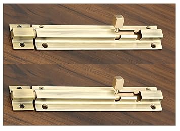 WSKART Classic Brass Antique Tower Latch Bolt 8 Inch for Door and Window Fittings 2 Pcs Hardware; Latch; DS305-002