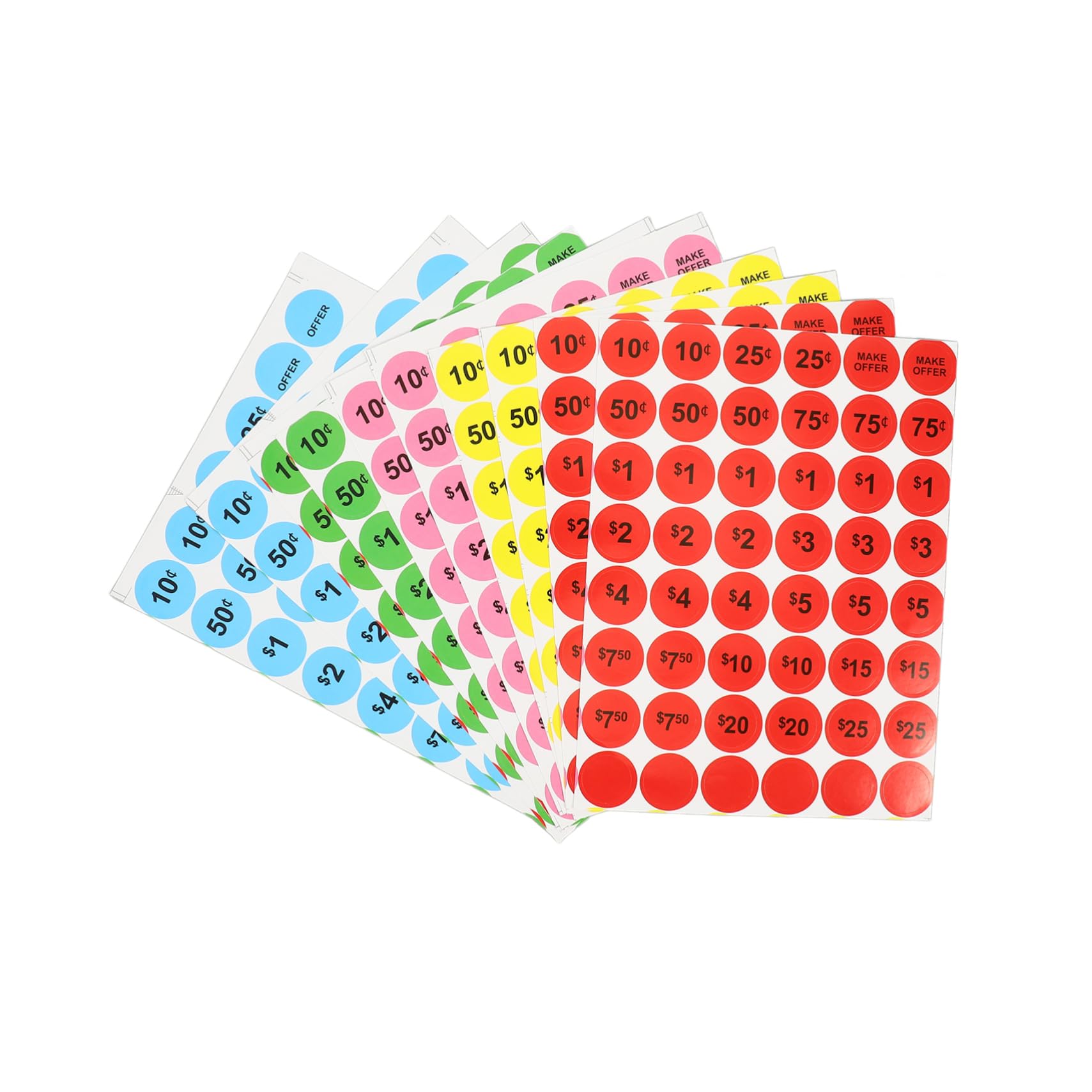 ERINGOGO Sale Pricing Stickers 10 Sheets 480pcs Removable Labels Market Sale Stickers Bright Easy to Identify for Business