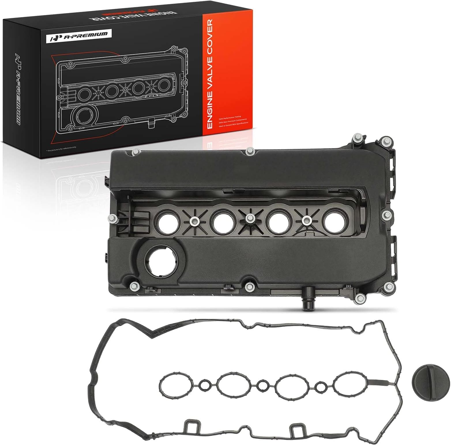 Engine Valve Cover Kit Compatible with Chevy Cruze 2010-2016, Sonic 2012-2018, Trax 2013-2020, Aveo 2009-2011, Aveo5 2009-2011, L4 1.6L 1.8L, Replace # 55558673 55564395