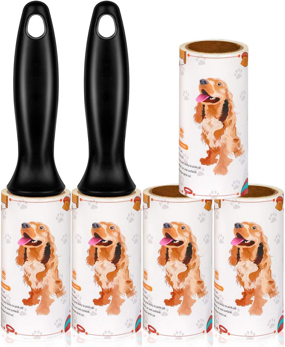 Lint Rollers, Pet Hair Lint Remover Refills Extra Sticky Tape Roller for Dog Hair Removal, Clothes, Furniture, Carpet (5PCS)