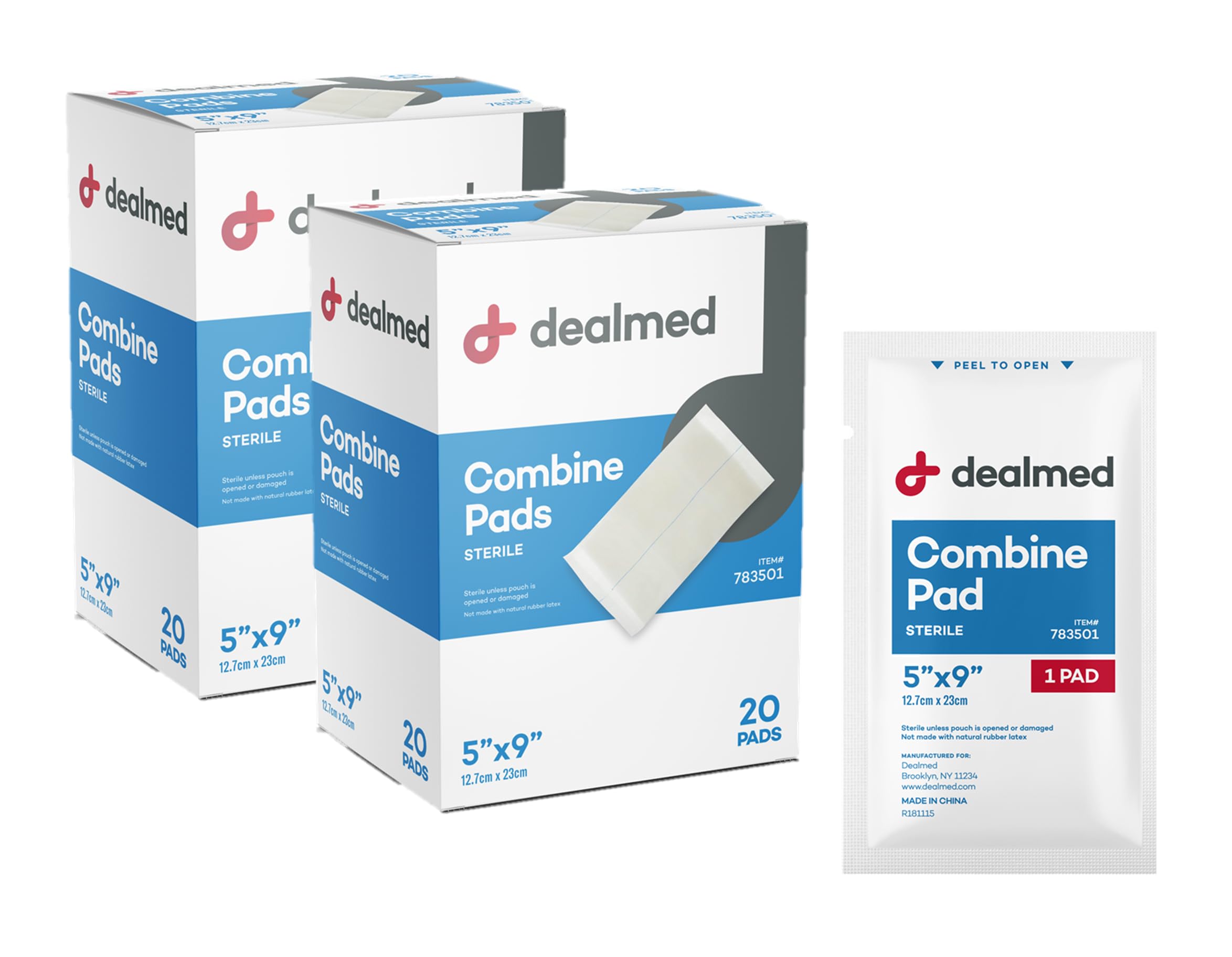 Dealmed Sterile Abdominal (ABD) Combine Pads, Individually Wrapped, First Aid Wound Dressing (Pack of 1, 8” x 10”) — Amazon image 14