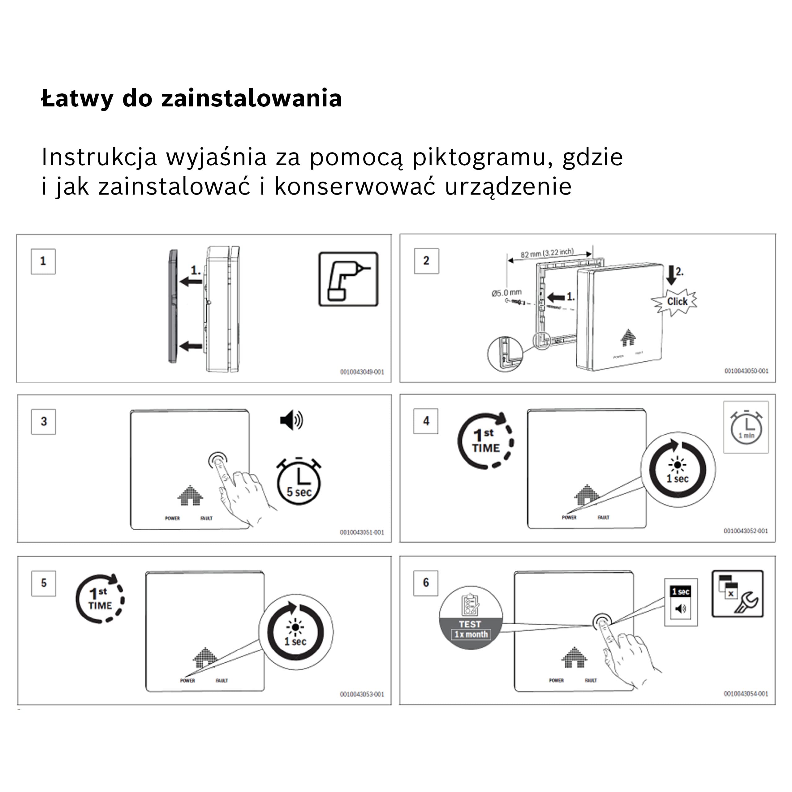 Bosch D-CO Detektor Tlenku Węgla z Alarmem i Trybem Pamięci