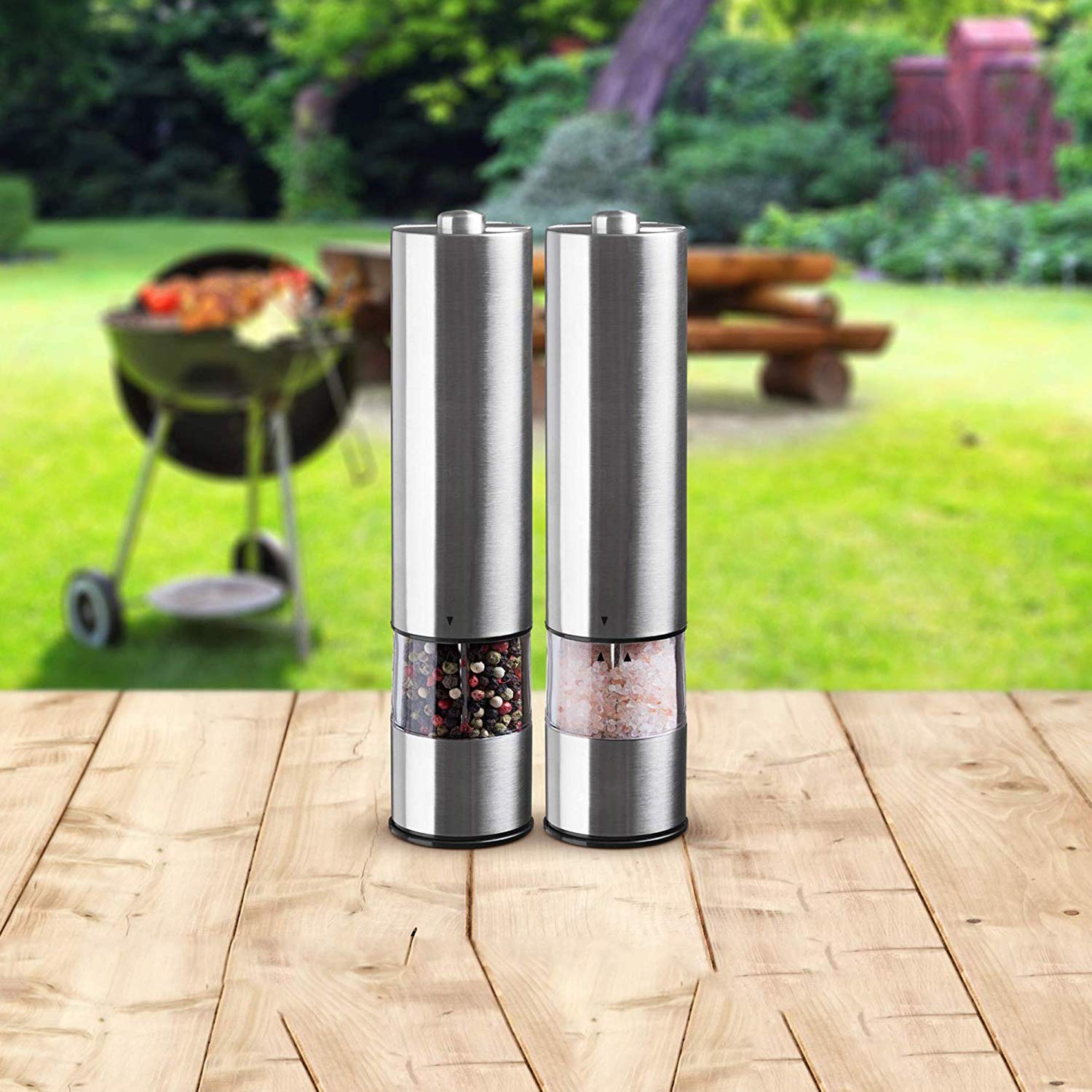 Amazon | Gnz 電動ソルトアンドペッパーグラインダーセット