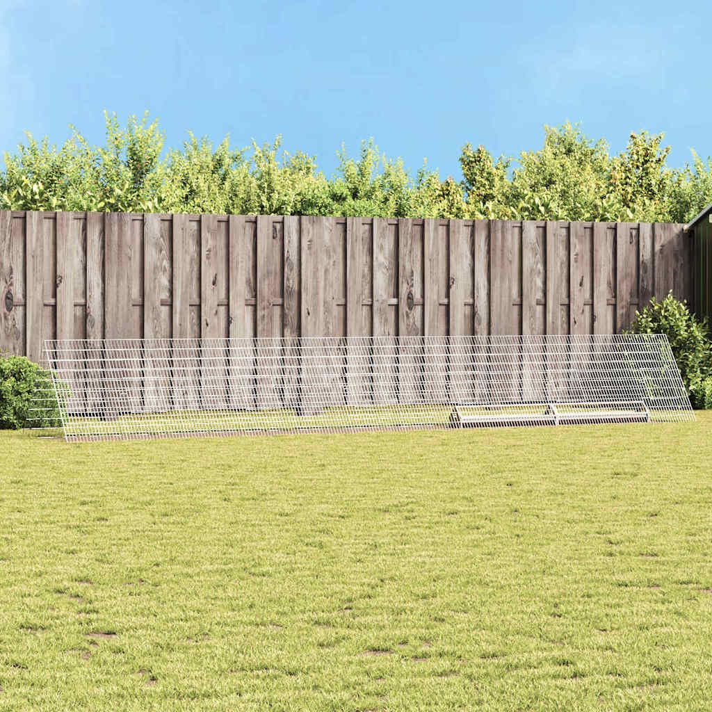 Jaula para pollos de acero galvanizado, 650 x 100 x 85 cm, resistente a la intemperie con protección, estable conejera y conejera para exteriores
