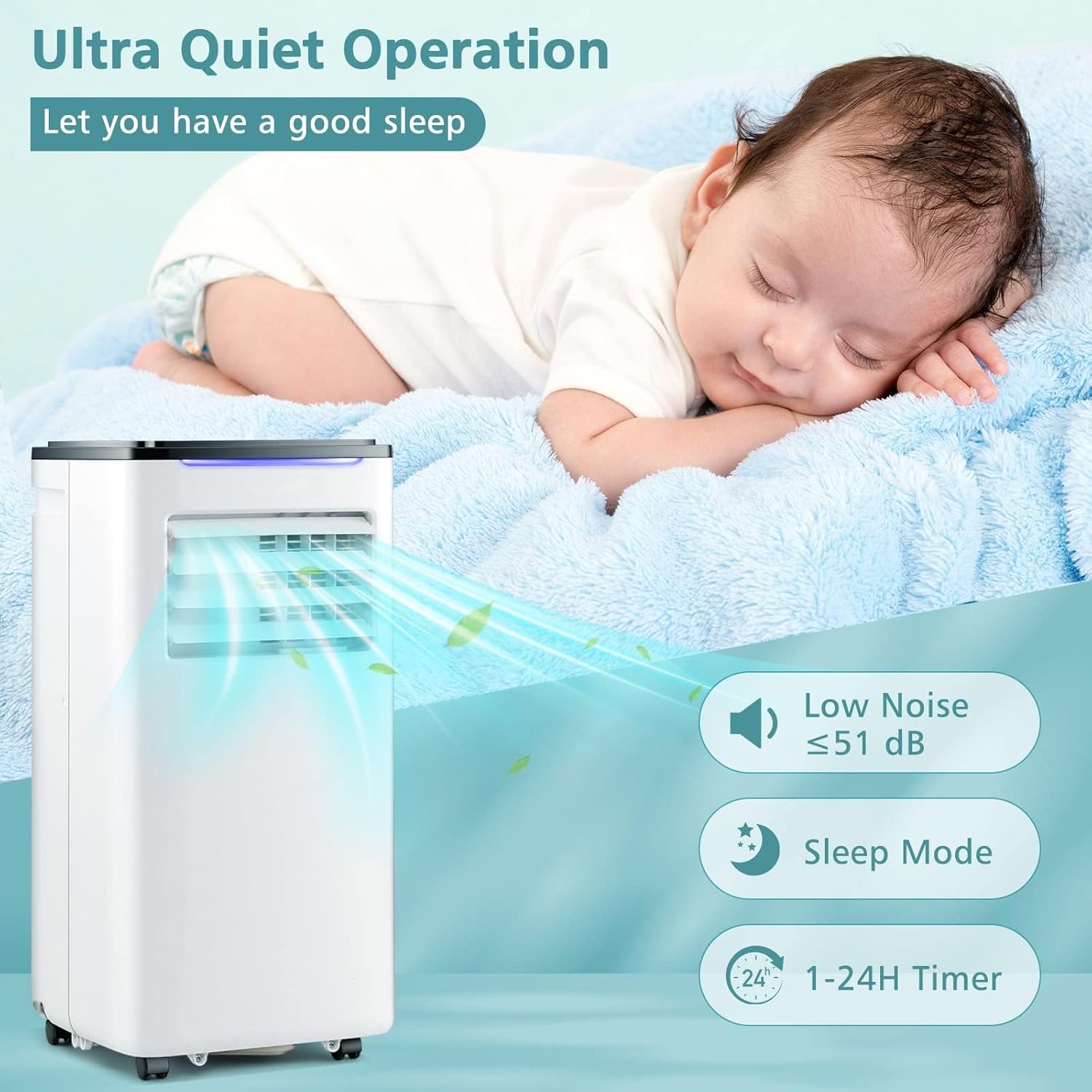 DORTALA Portable Air Conditioner 8000 BTU, 3 in 1 AC Cooling Unit with Cool, Fan, Dry & Sleep Mode, Window Kit Included, Standing Air Conditioner for Home, Apartment, Cools Rooms up to 250 Sq.Ft