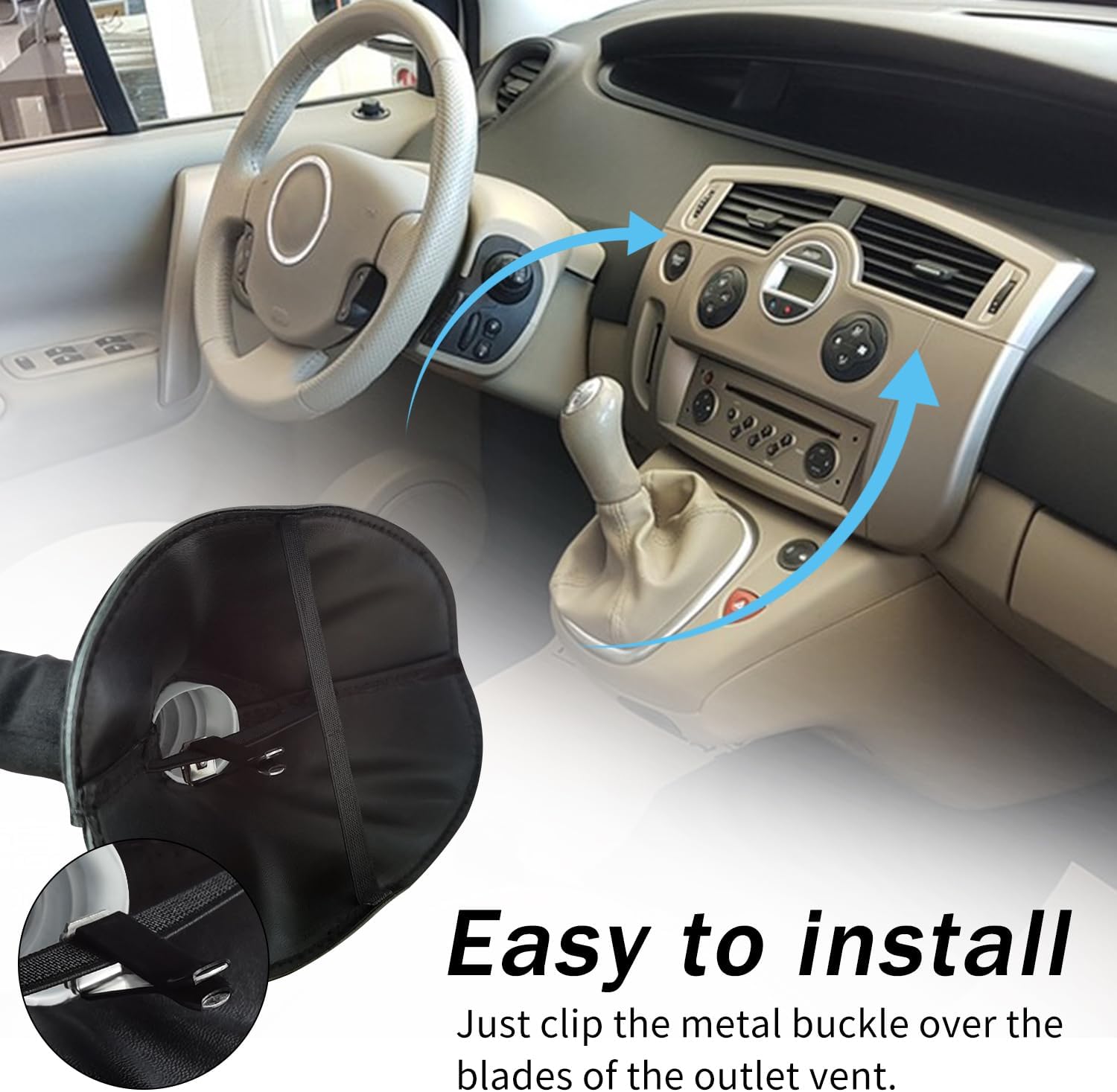 Rsobl Car Air Conditioning Vent Hose,Air Conditioning Vent Extender for Vehicles,Directs Cool Air for Back Seat Make Cool or Warm,Extended and Contracted(Patent Pending),Black (2)