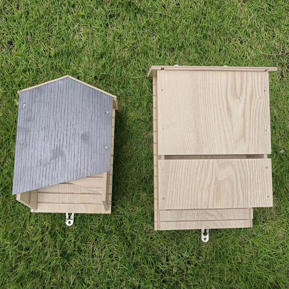 Gran Casa para MurciéLagos Al Aire Libre, Enorme Caja de Madera, Resistente A la Intemperie, Casa para MurciéLagos en Espiral Sin Tratar, Refugio, Accesorios de JardíN A