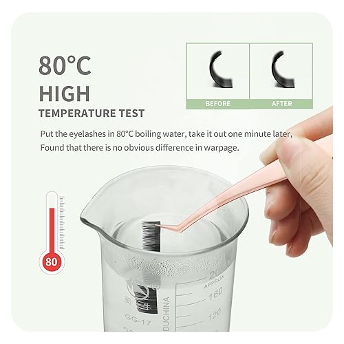 Miniatura 8 de Extensiones de pestañas postizas 3D con forma de W de trébol, 0.07, rizo D, 0.315-0.472 pulgadas, volumen mixto, extensiones de pestañas