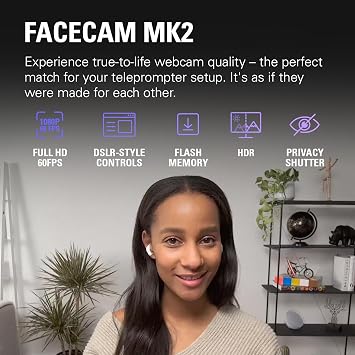 Elgato Prompter Camera Set - Premium Teleprompter with Full HD Webcam, HDR Enabled, Perfect for Streaming, Presenting, Video Calls, Compatible with OBS, Zoom, Teams, and More, Works with PC/Mac