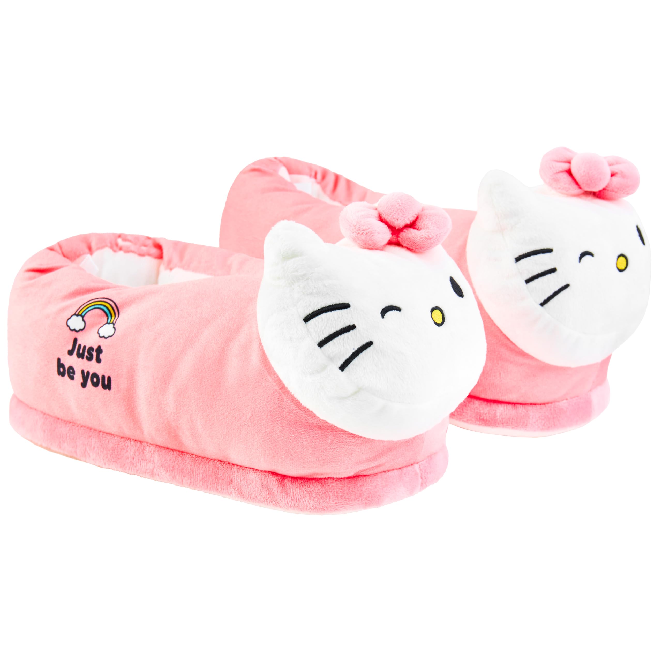 Hello Kitty Chaussons Femme 3D, Pantoufle Femme avec Semelle Antidérapante - Cadeau Femme et Ado
