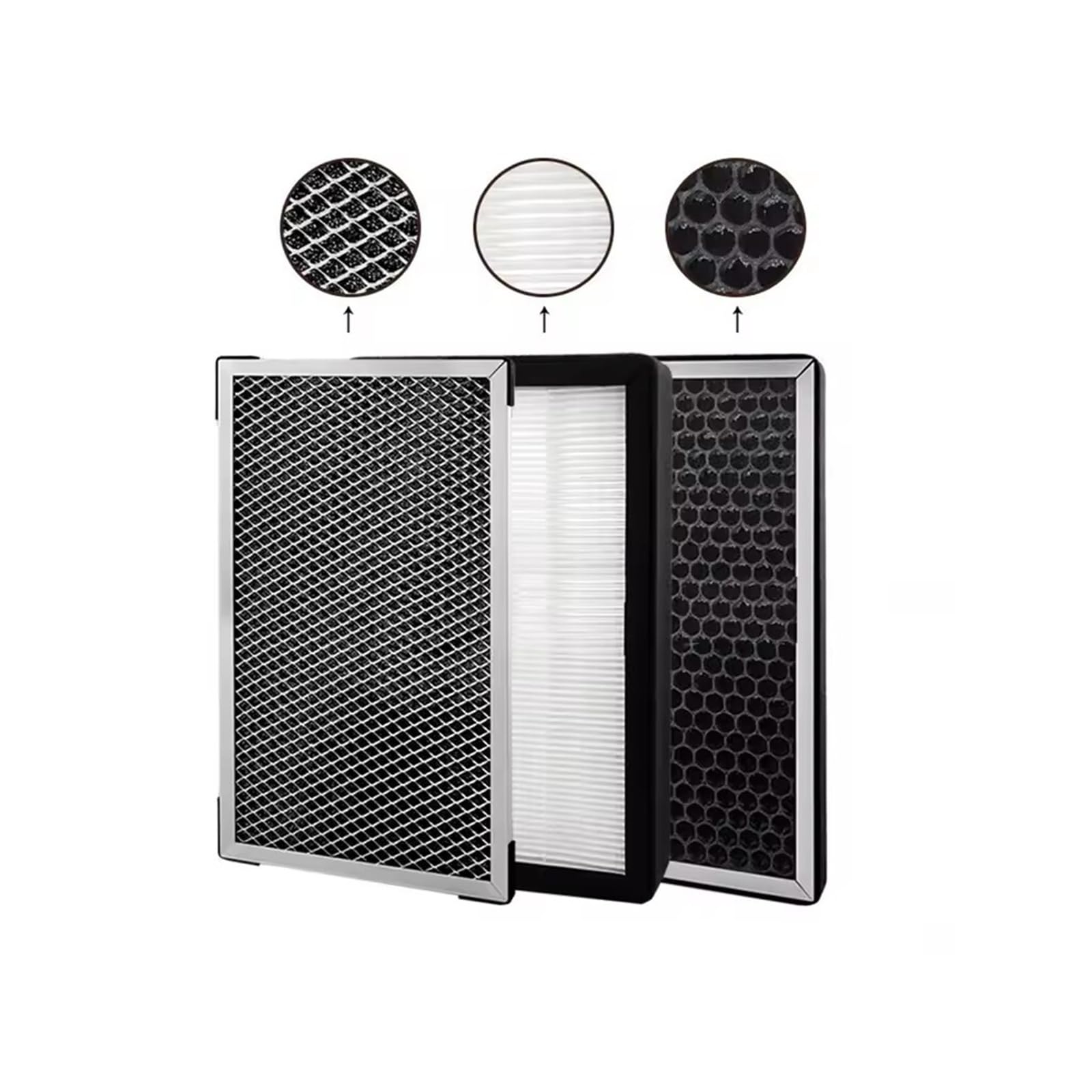 3 Pezzi Di Ricambio For Filtro Purificatore D'aria Da Pollici