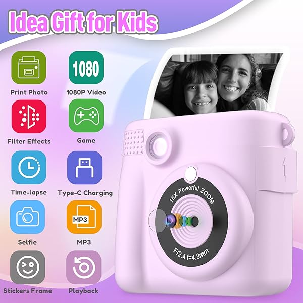 ESOXOFFORE Kids Instant Print Camera 2