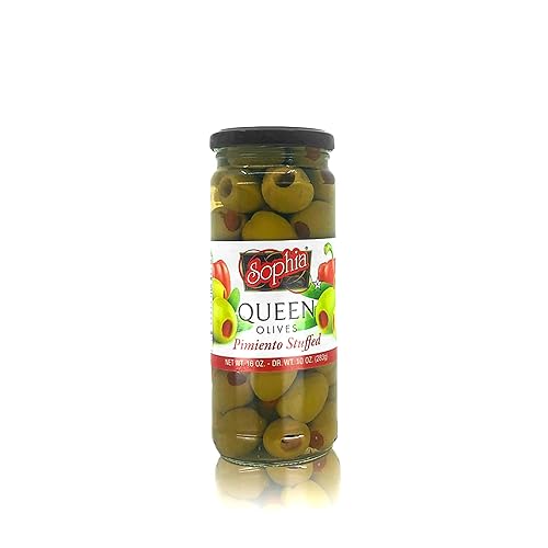 Sophia Aceitunas - Reina Verde Española Relleno 16oz (paquete de 4)