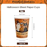 Litmitfu 30 Pcs Halloween Paper Cups – Cute ghost and cat patterns