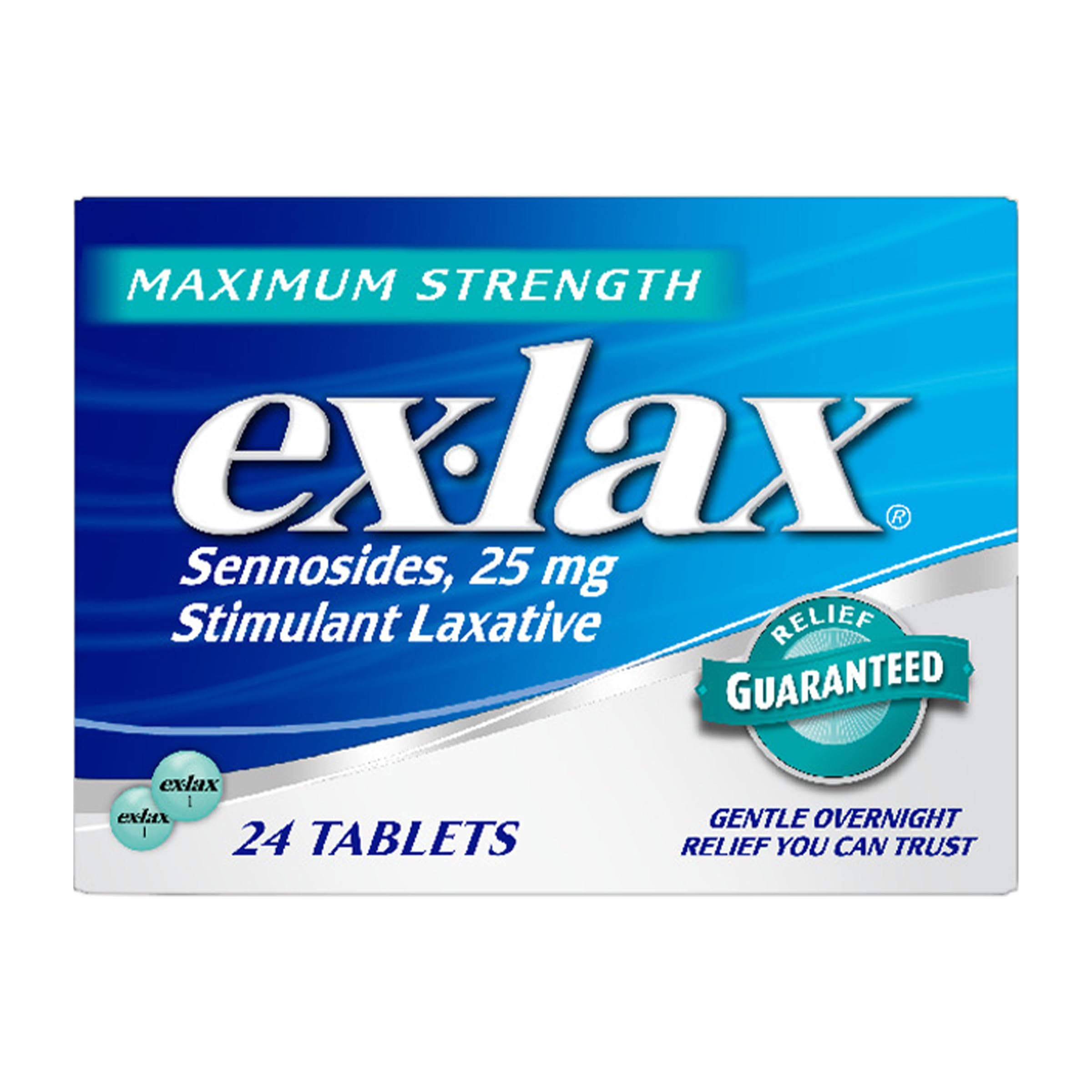 ex-lax Maximum Strength Stimulant Laxative Constipation Relief, 24 Count