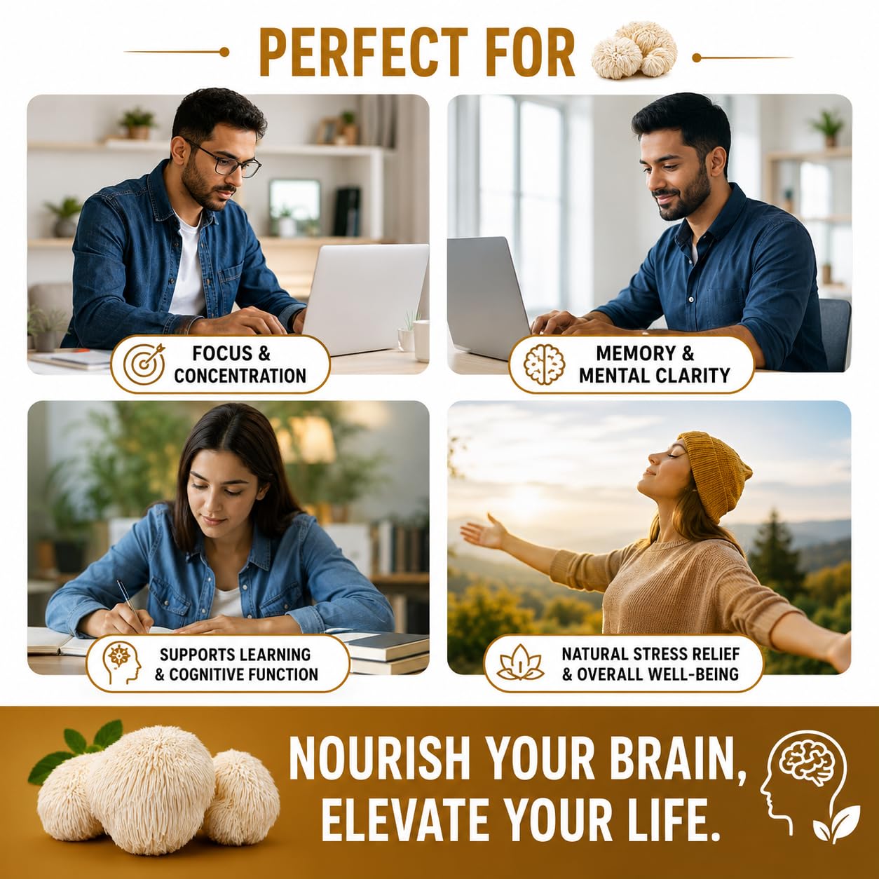 Way Of Pleasure 60 Capsule With Active Ingridients Lions Mane Mushroom Digestive, Healthy Heart, Immune System, Brain & Nerve, Lions mane supplement Capsule — Amazon image 8