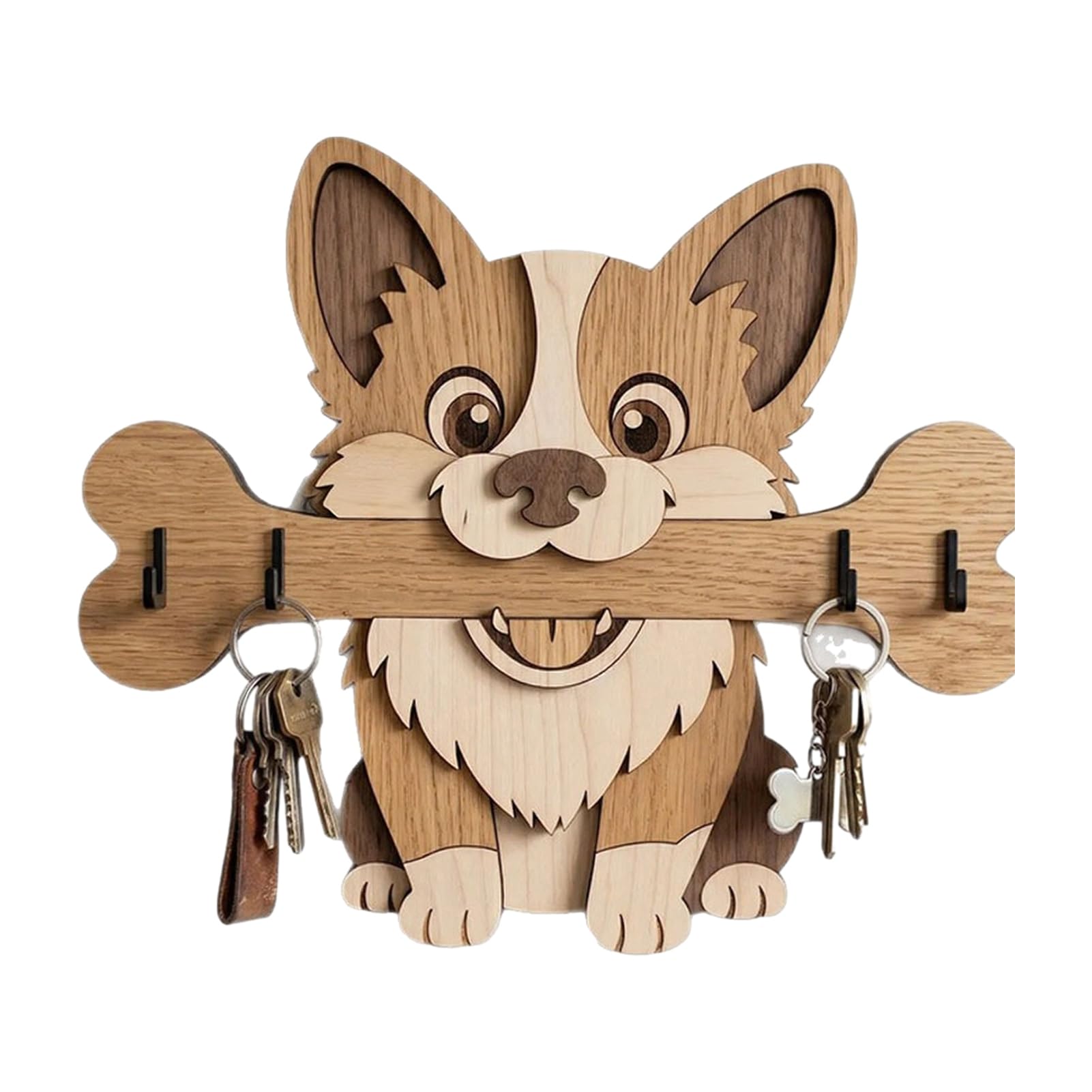 matumou Key Hanger, Wall Mounted No Punching Design, with Cartoon Dog Shape Storage Hook, Sturdy -Proof Space Saving Key Holder