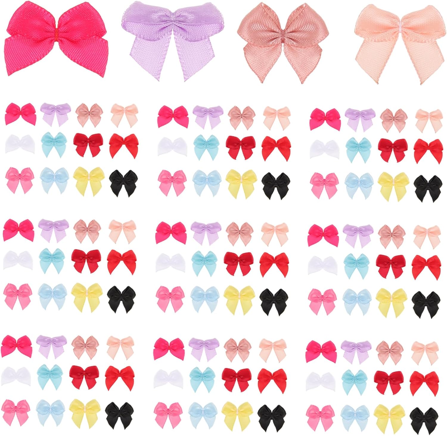 4sets Mini Bow Ties Bows for DIY Bowknot Mini Crafts Party Decoration 250pcs*4