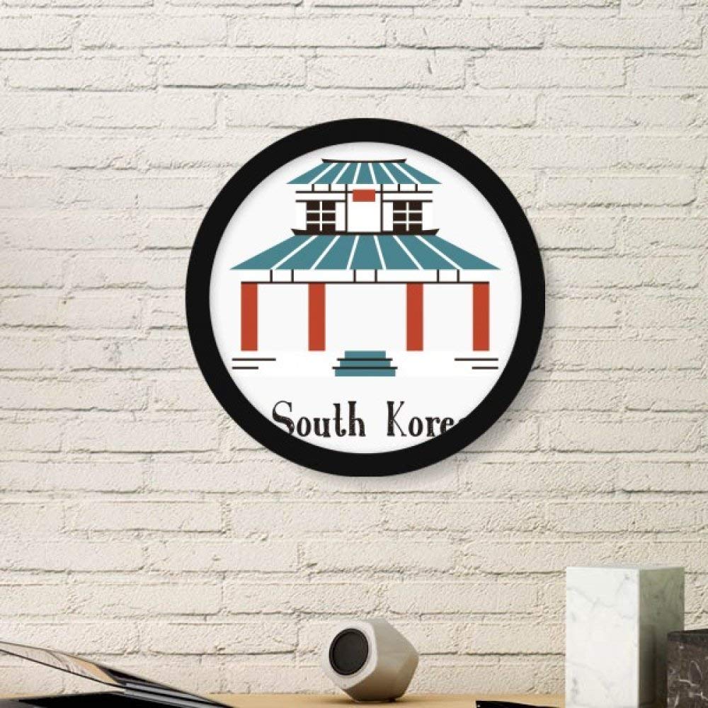 Corée du Sud repères cadre photo rond noir pour décoration salon chic