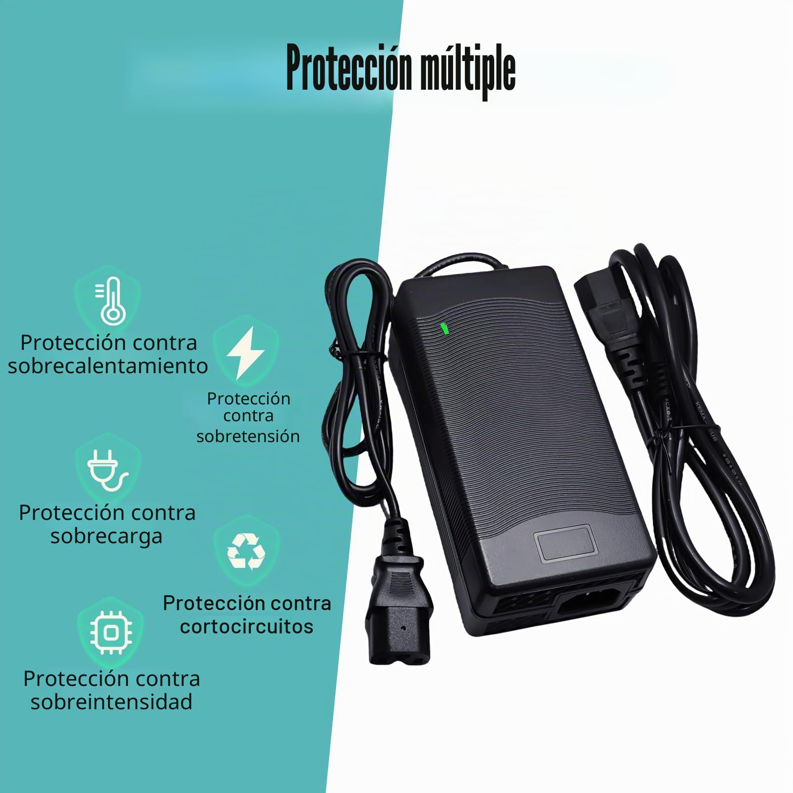 Cargador rápido de batería de plomo de 60 V y 3,0 A y 3 pines para batería de plomo de 60 V 20 Ah 32 Ah AGM Gel SLA Big Electric Scooters & E-Bikes, eWheels EW-52 EW-54, Go-karts, Big Toys