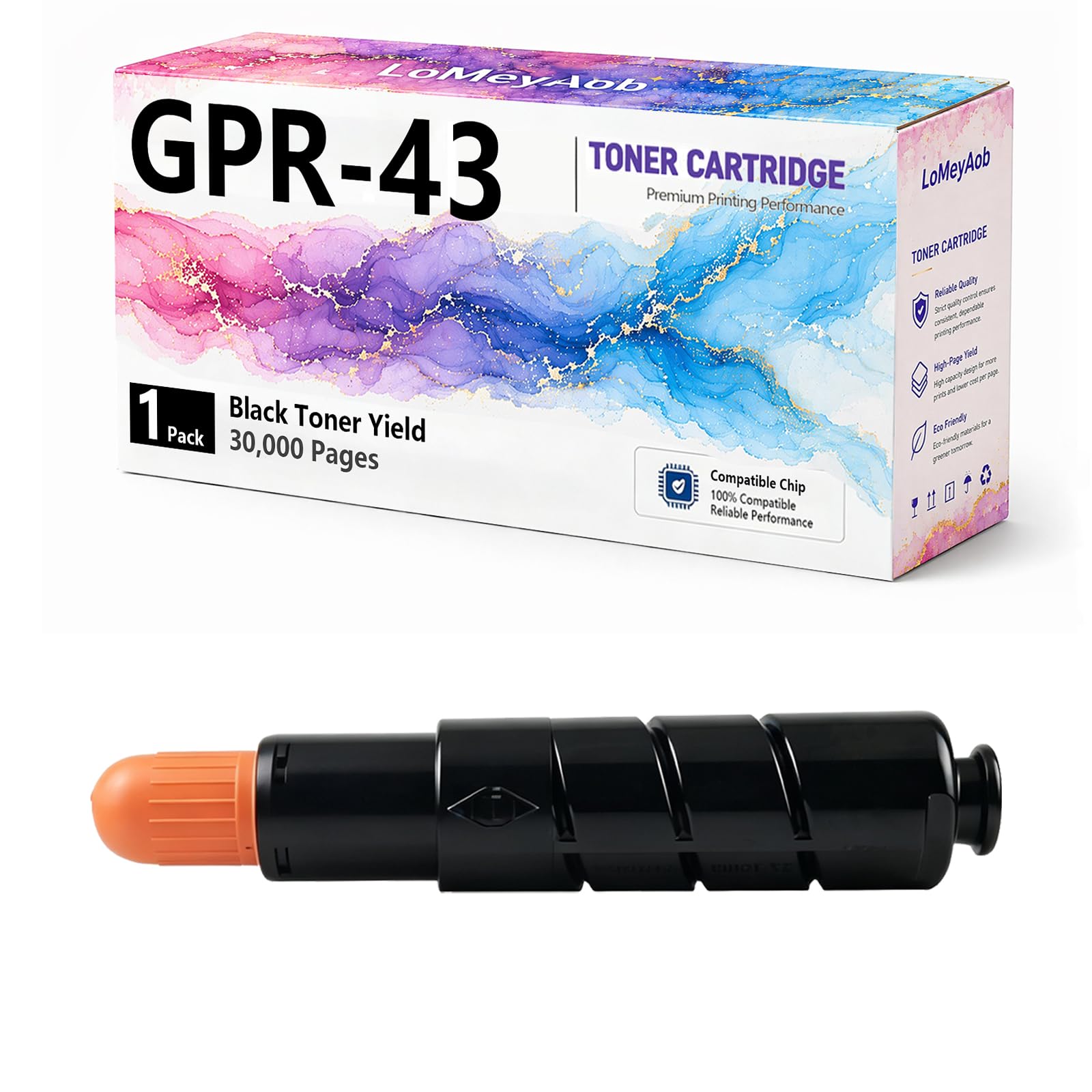 Cartuccia di toner GPR-43, sostituzione nera ad alta resa per la stampante Canon LaserJet iR4025 iR4035 iR4225 iR4235, Stampe ad alta velocità, rendimenti elevati,1Pack
