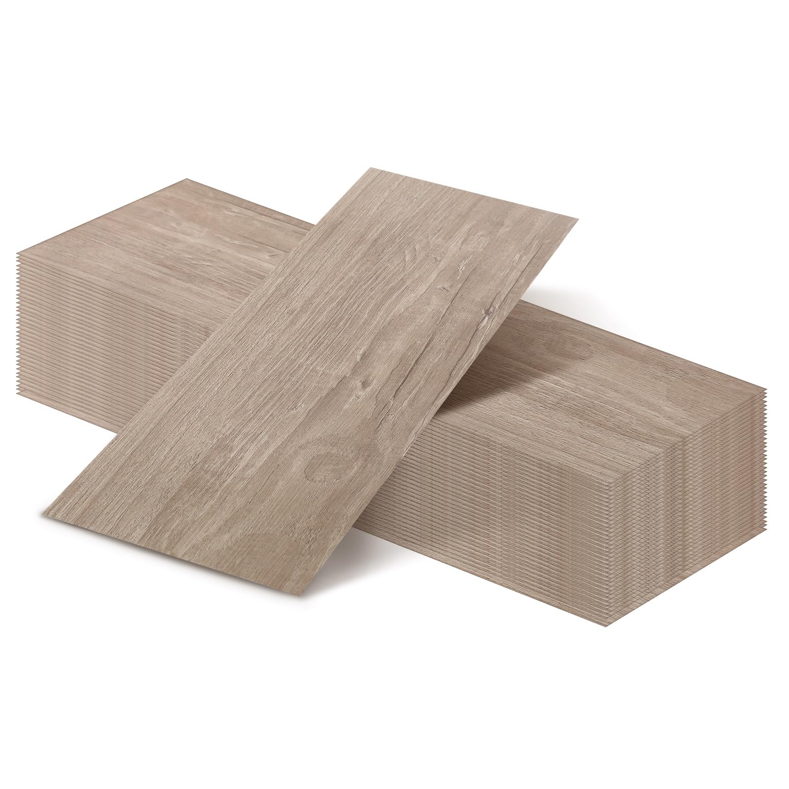 Photo 1 of Hahafelt 32 Pcs 23 Sq. ft Peel and Stick Floor Tiles Vinyl Plank Flooring Wood Look, Adhesive and Waterproof Tile Sticker for Bedroom, 18 x 6 Inches, Living Room, Kitchen(Wood)