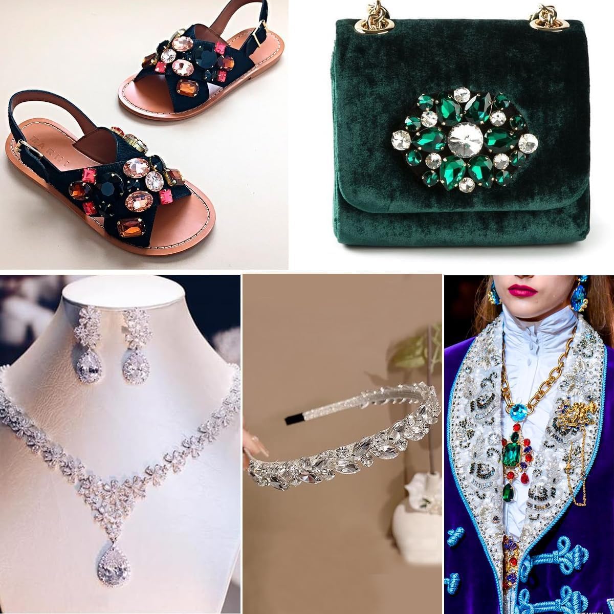 DONGZHOU Pointback Large Rhinestones,8 pcs Round K9 Glass Rhinestones 27mm Clear Gemstones Faceted Glass Beads for Craft Shoes Dress Jewelry Making - Image 6