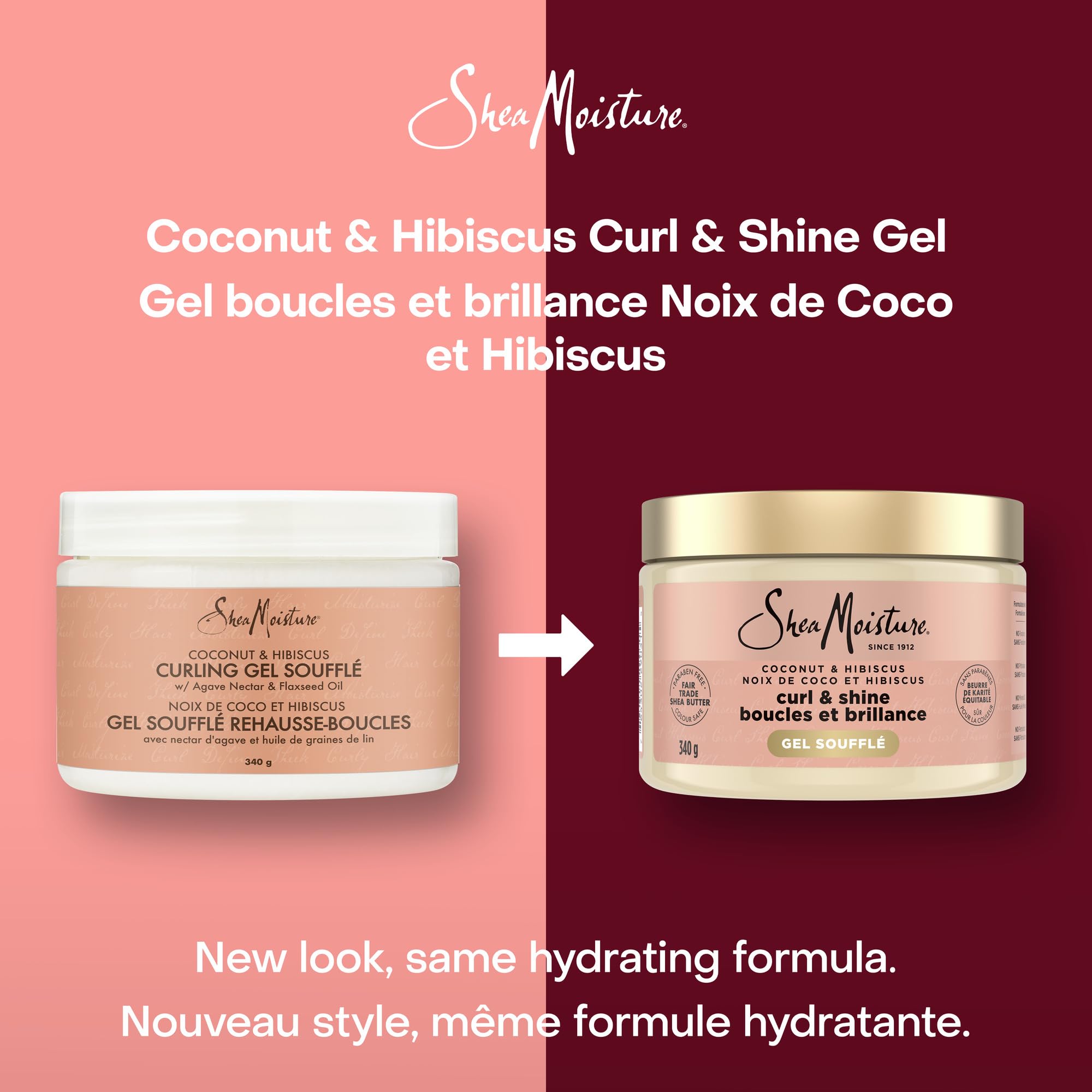 Shea Moisture Coconut Hibiscus Curling Gel Soufflé for Curly Hair