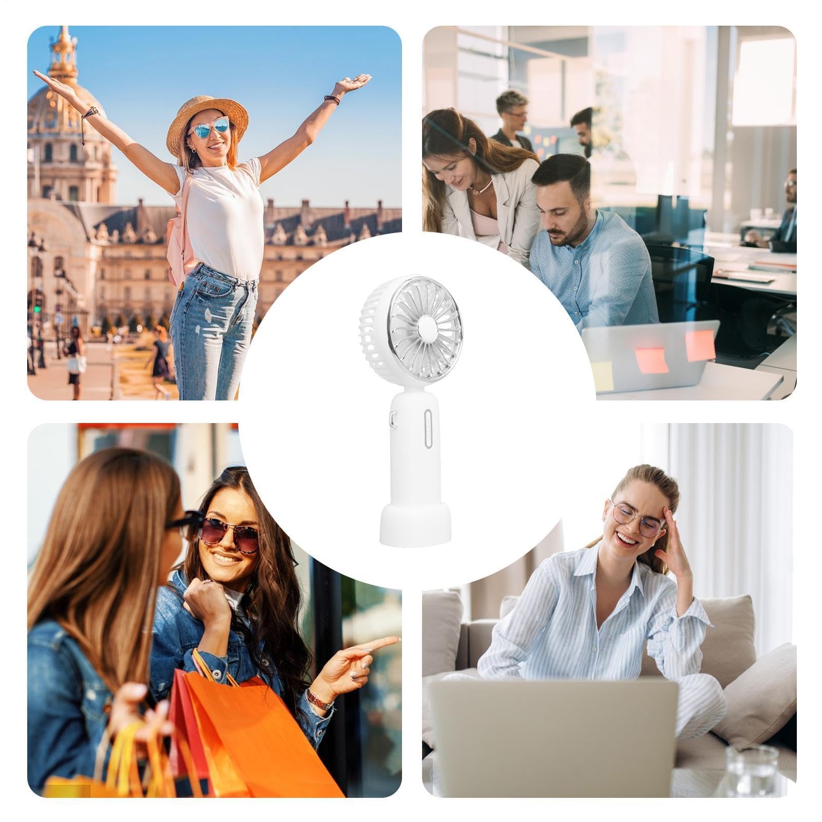 Generico Ventilatore Portatile 3 Velocità Regolabili Silenzioso | Ventilatore da Scrivania Ventilatore da Scrivania Personale per Studenti, Casa, Viaggi, Campeggio, Escursionismo, Spiaggia,