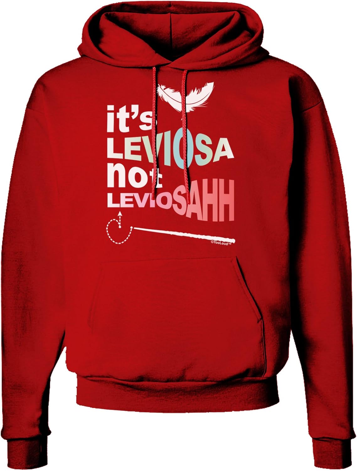 TOOLOUD It's LeviOsa not LeviosAHH Dark Hoodie Sweatshirt Hooded Pullover Pockets