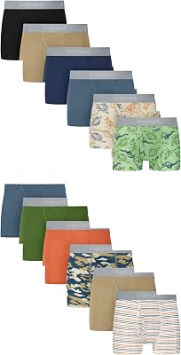 Hanes boys Underwear Boxer Briefs Pack, 8-pack, Cotton-stretch Dyed Boys' Underwear, Moisture-wicking