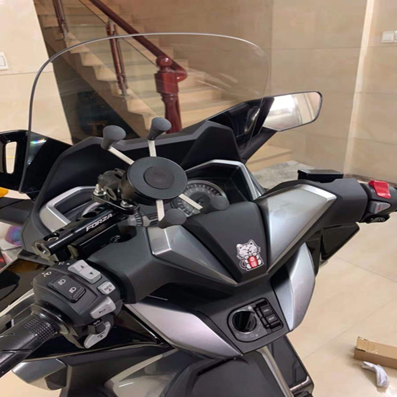 Barre Transversale Multifonction Zouyuan Pour Honda Forza 125/250/300 | Support Phone/GPS | Alliage Aluminium CNC