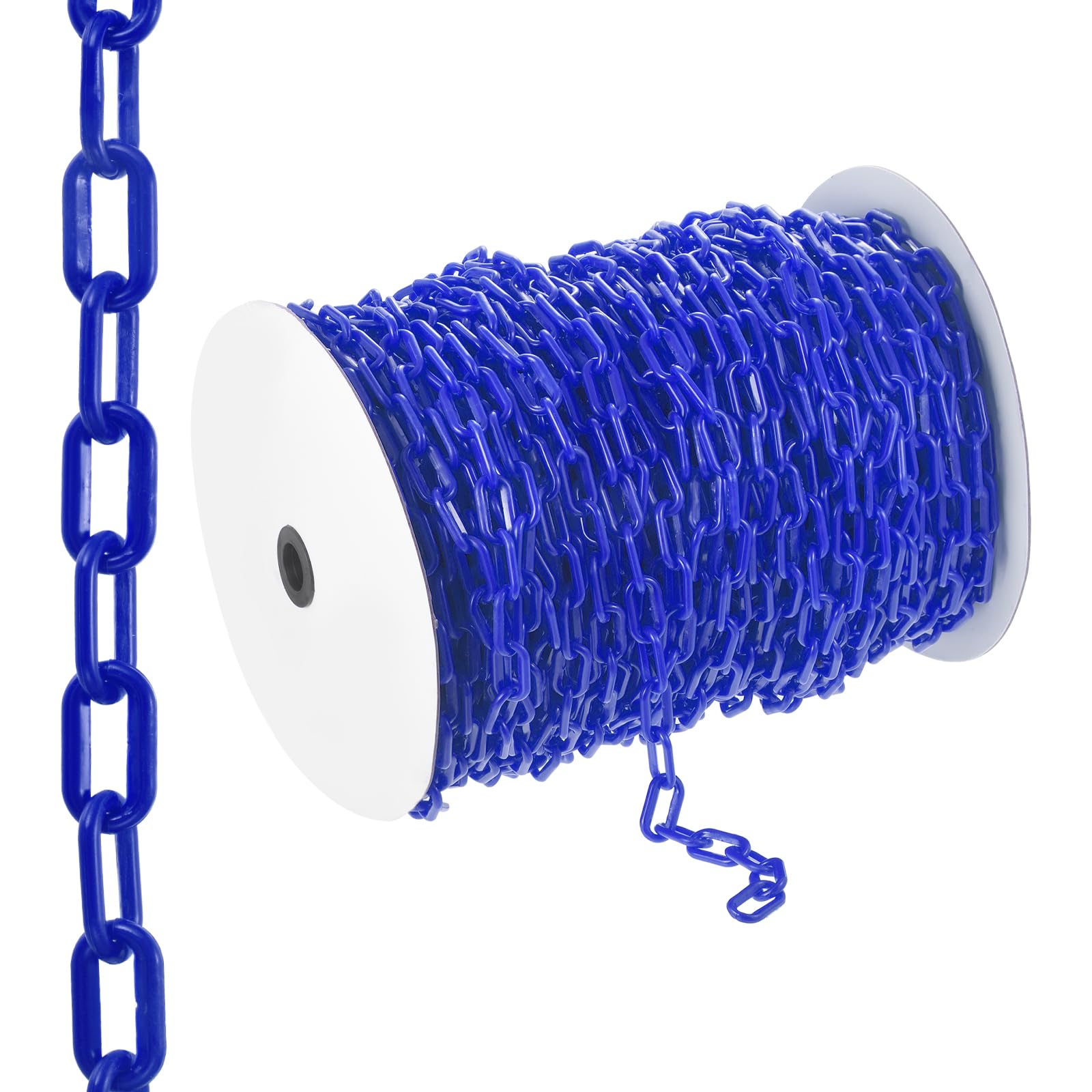 PATIKIL Chaîne barrière plastique 300 pieds Chaîne barrière sécurité Bleu