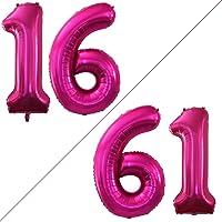 Vista 306 de GOER Globos con el número 80 para decoraciones de fiesta de cumpleaños número 80, globos de helio de aluminio jumbo de 42 pulgadas para 80 Oro rosa
