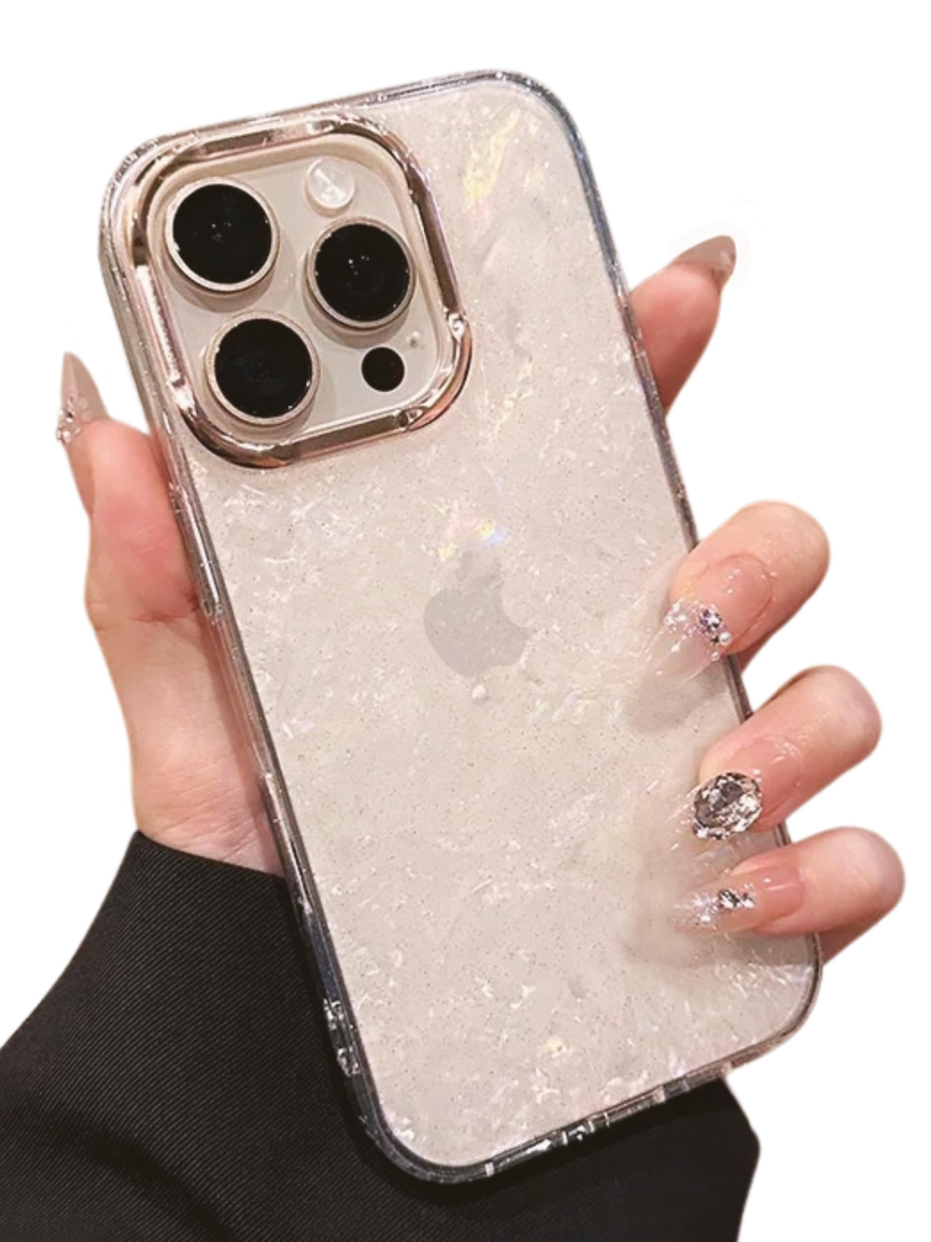 Amazon.co.jp: saymi's iPhone 16 用 ケース パール シェル 韓国