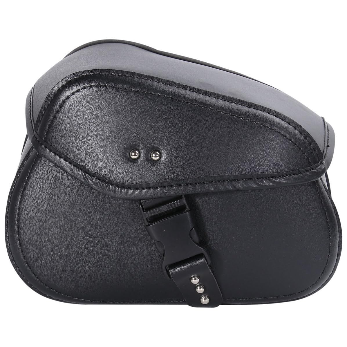 Gadpiparty Borsa da Moto in Pelle PU Nera, Grande Capacità