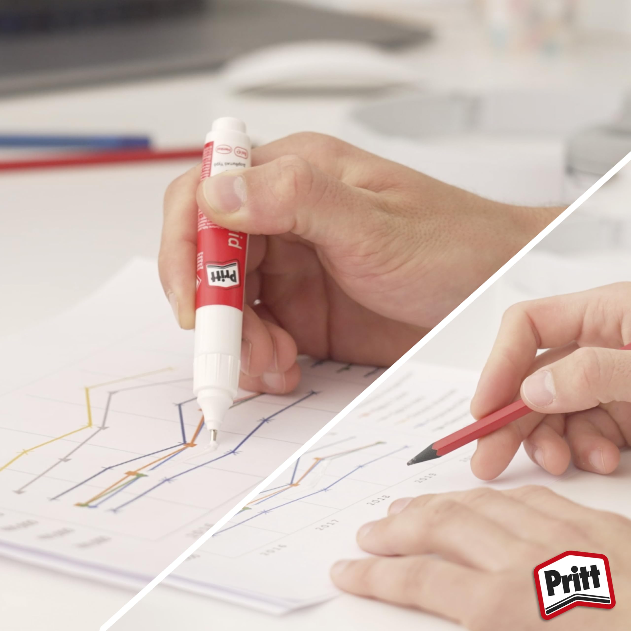 Correttore Liquido Pritt Pocket Pen - 5 Penne Da 8ml Con Micropunta Metallica - Foto 4