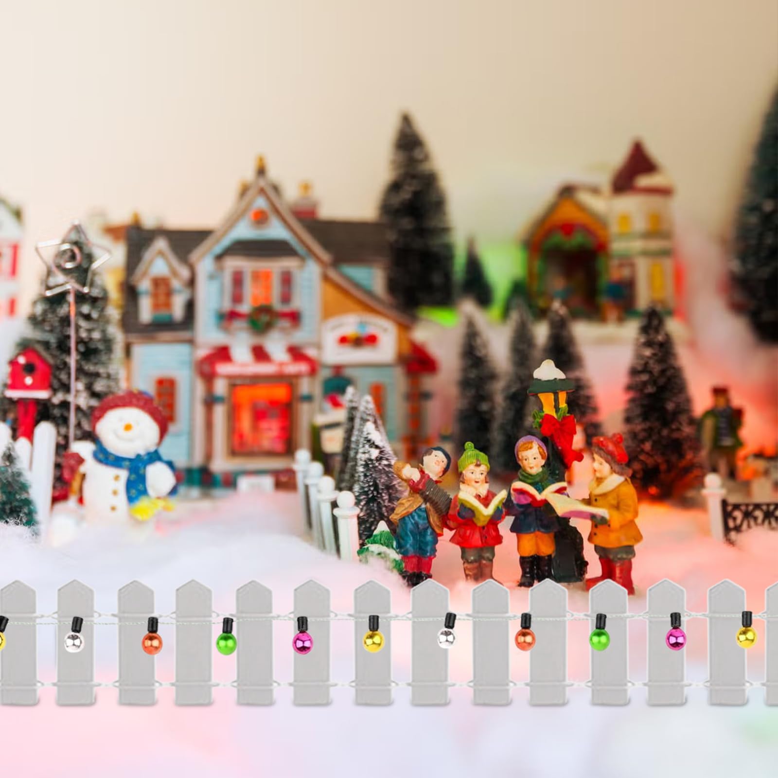 Ounona - Recinzione da giardino in miniatura, in legno, per