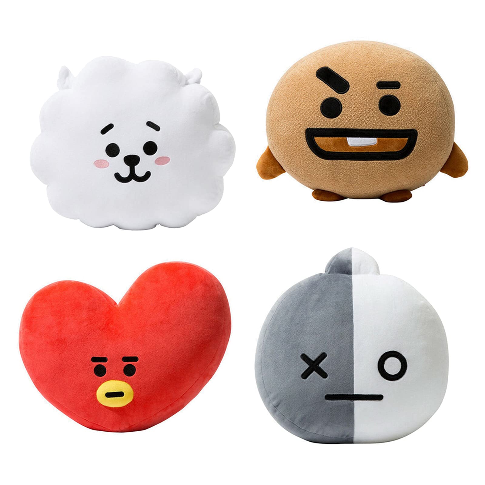 Fusked RJ, Shooky, Van & Tata Plush Throw Pillow, Animal Stuffed