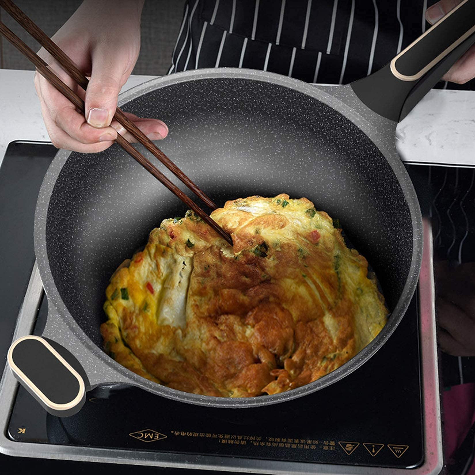 Pentola Elettrica Antiaderente 1,7L Wok - Cuoci Riso, Zuppa E Stufati Portatile - Foto 2