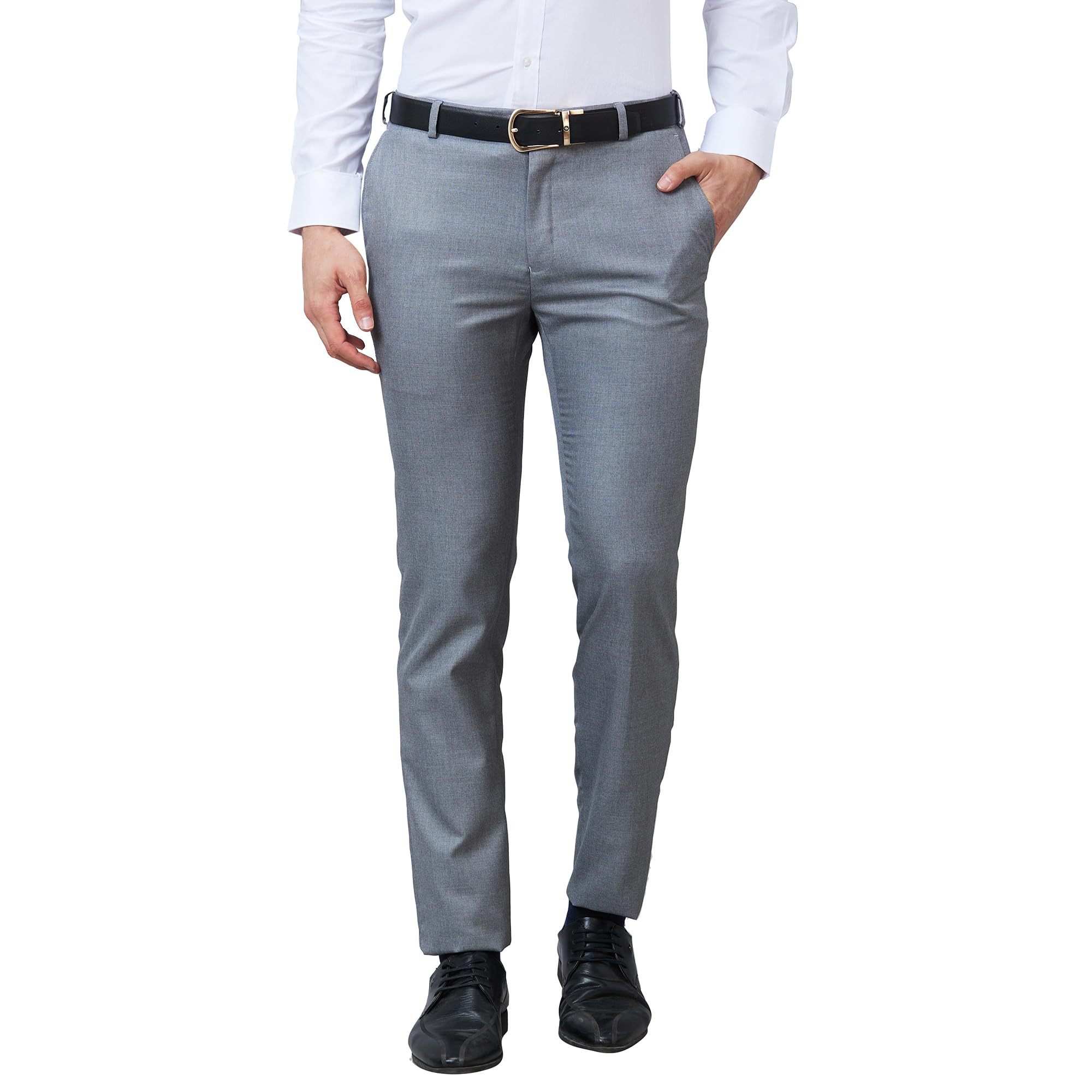 raymond Men Mid Rise Slim Fit Solid Pattern Poly Viscose Blend Pleatless Formal Trouser-picture-38
