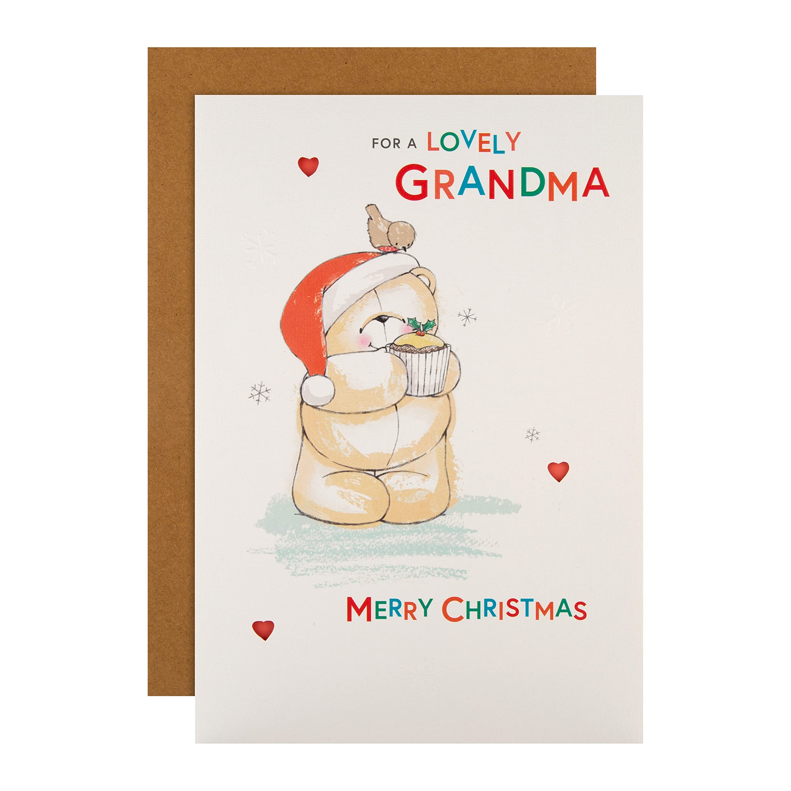 Hallmark Christmas Card for Grandma - Cute Forever Friends Cupcake Design