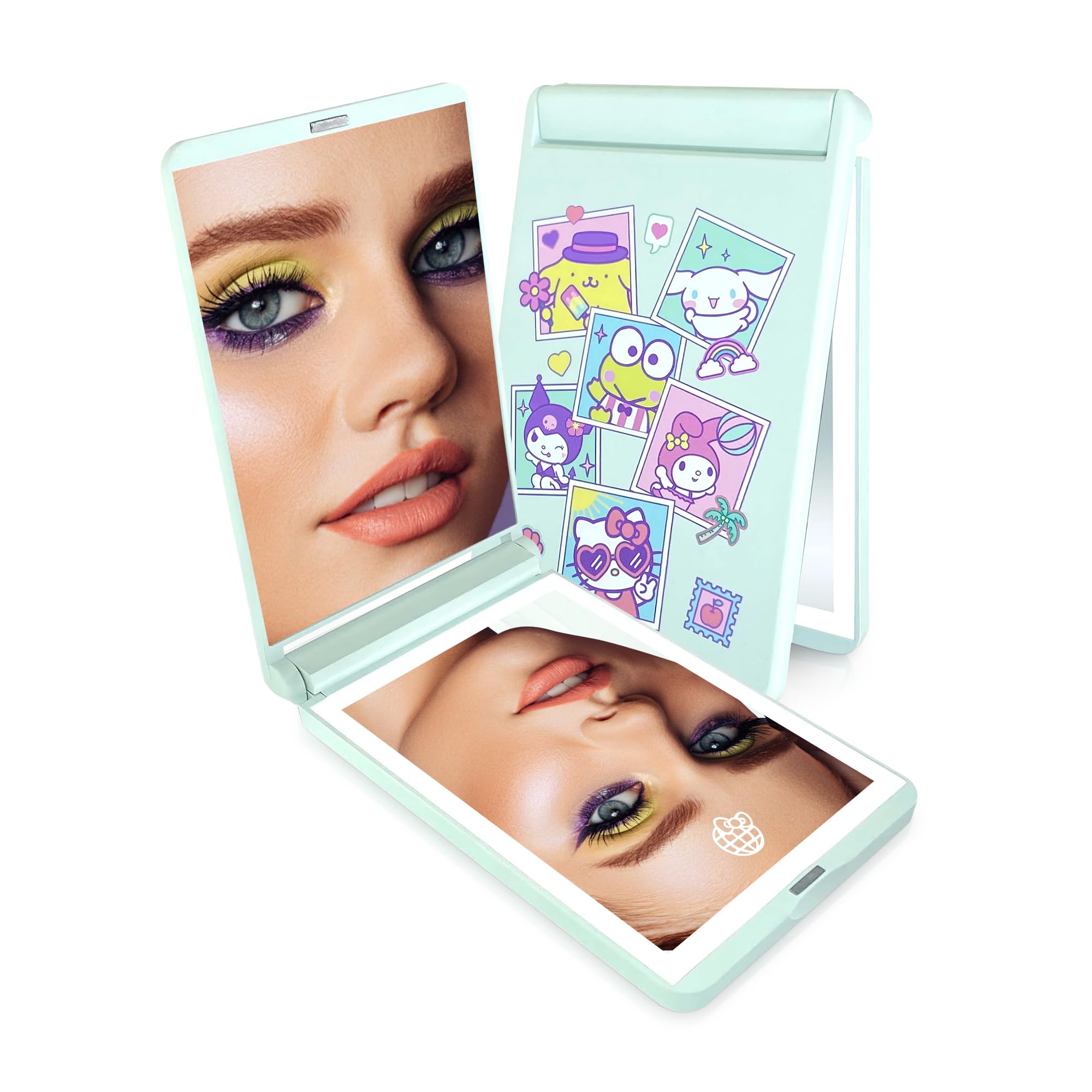 Miroir compact à DEL pour sac à main réglable contre manque de lumière