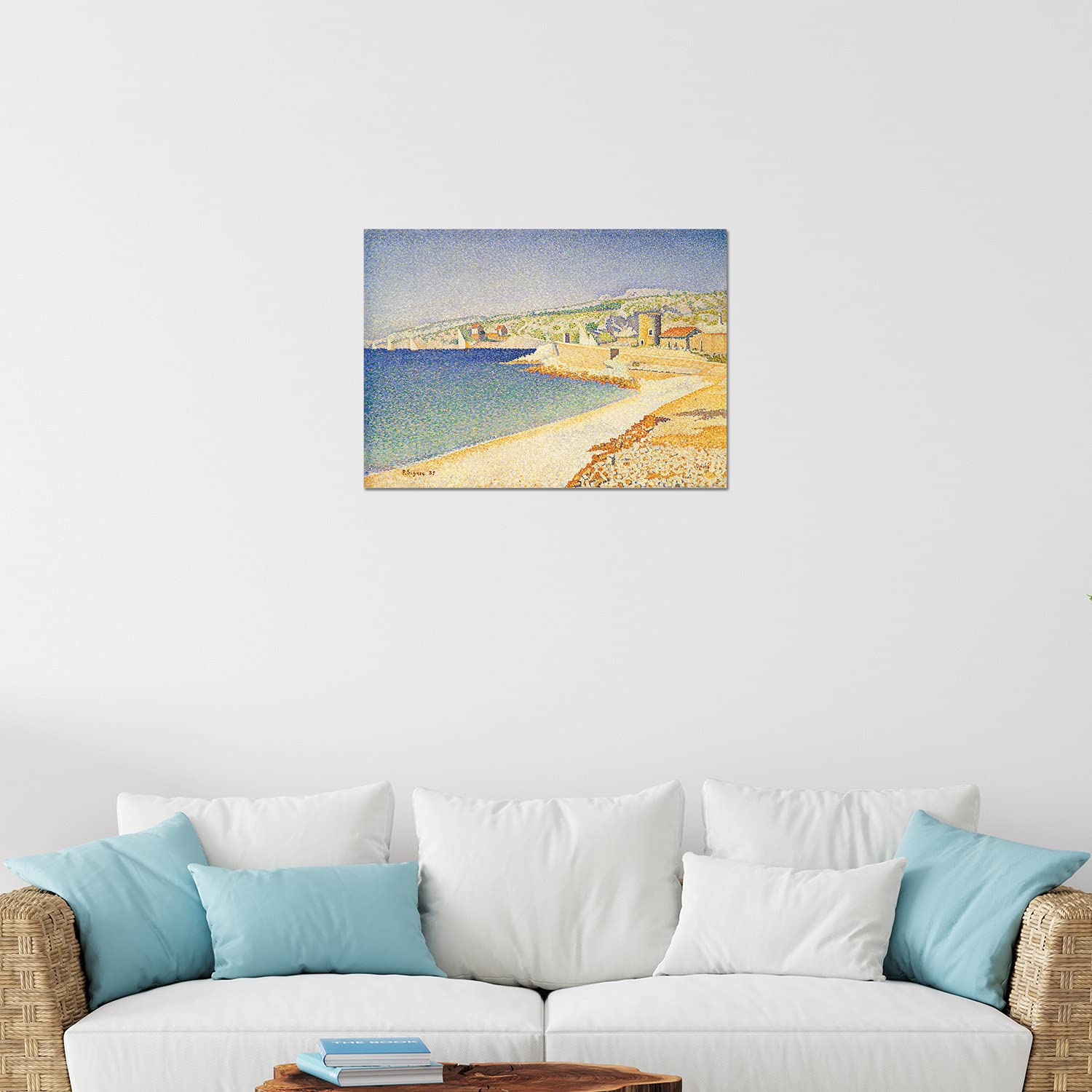 Giallobus - Pinturas - Paul Signac - El Muelle de Cassis - Vidrio acrílico plexi - 70x50 - Listo para Colgar - Cuadros Modernos para el hogar