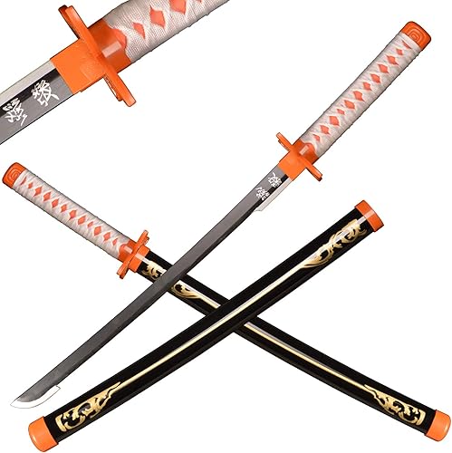 Handmade Anime Sword Cosplay Sword, Demon Slayer Sword-Agatsuma Zenitsu Sword&Kamado Tanjirou Sword&Rengoku Kyoujurou Sword 31-inch Various Styles
