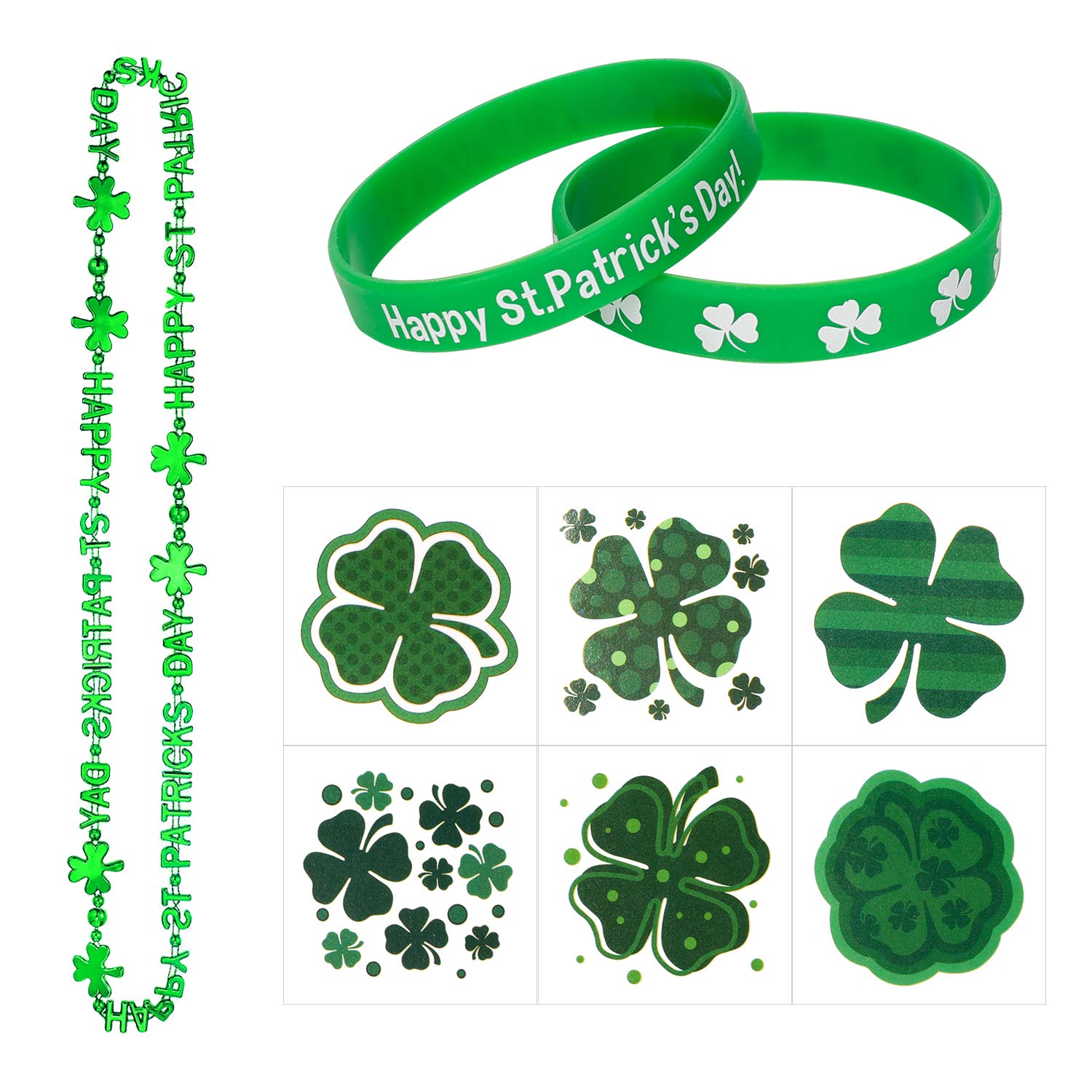 Corabsar St. Patrick‘s Day Stirnband – Glitzer-Kleeblatt, Grün & Gold