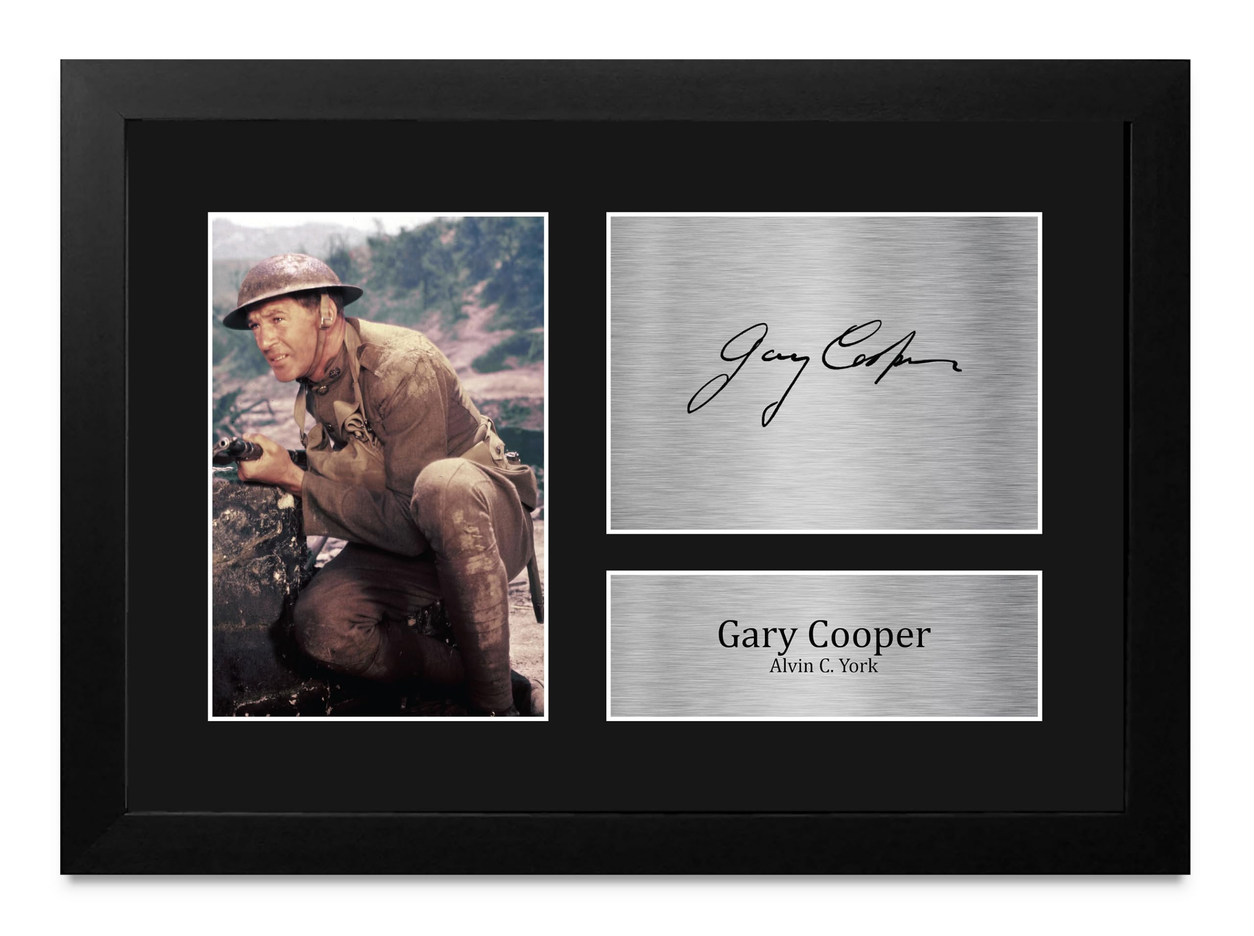 Memorabilia de Gary Cooper en Sergeant York con autógrafo impreso A4 8