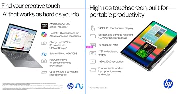 HP OmniBook X Flip 2-in-1 Laptop 14 WUXGA IPS Touchscreen 8-Core AMD Ryzen AI 7 350 24GB LPDDR5 1TB SSD AMD Radeon 860M Graphics Wi-Fi 6E Backlit Keyboard Win11 Home W/Mouse